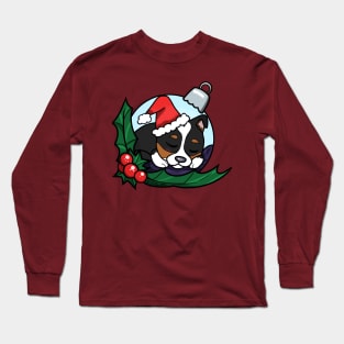 Tri Color Corgi Puppy Tree Bauble Long Sleeve T-Shirt